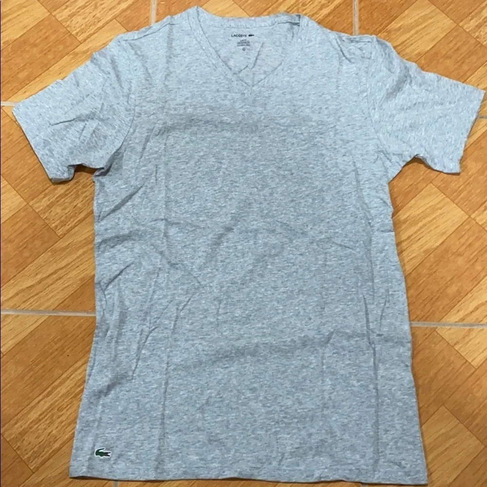 Lacoste gray v neck undershirt size: XL